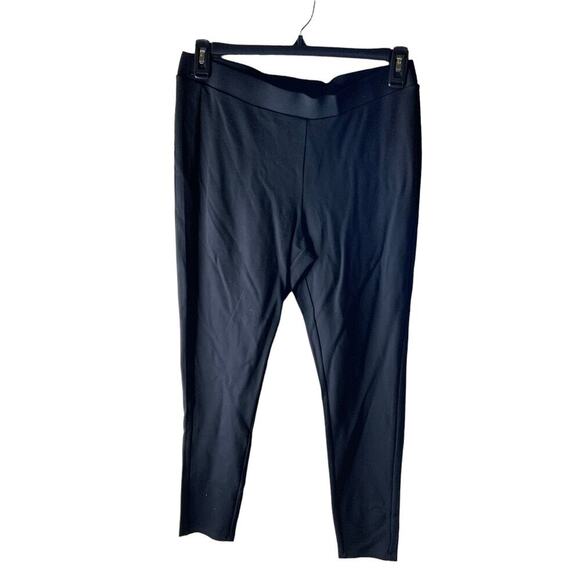 Joan Vass High Rise Pants Womens Medium Skinny Leg Stretch Black Trouser NWT - Picture 1 of 10